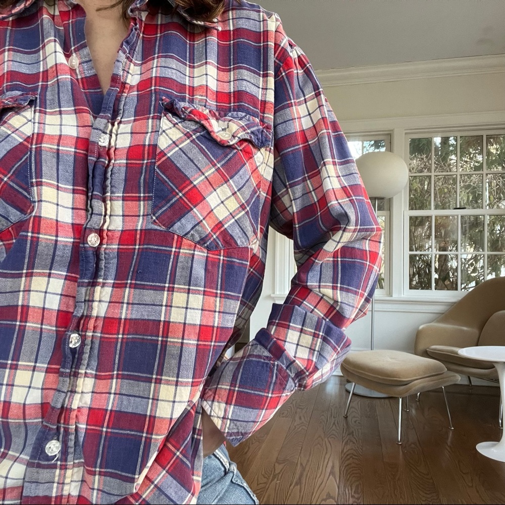 VINTAGE GOLDEN HORSE-RARE plaid shirt L. Perf condition. No flaws